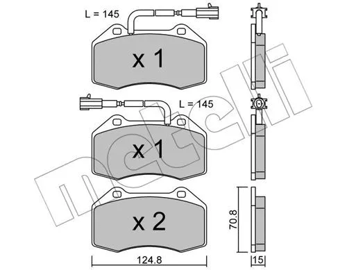 Brake Pad Set, disc brake (22-0651-2)