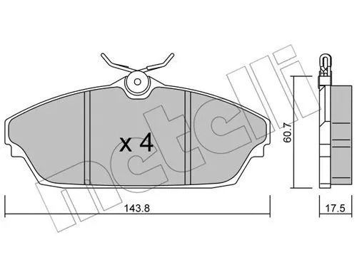 Brake Pad Set, disc brake (22-0782-0)