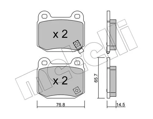 Brake Pad Set, disc brake (22-0739-0)