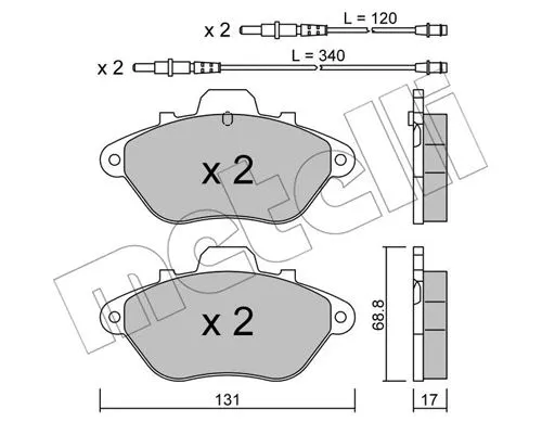 Brake Pad Set, disc brake (22-0185-1)