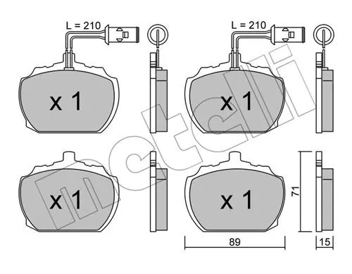 Brake Pad Set, disc brake (22-0678-1)