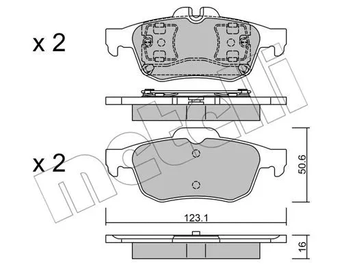 Brake Pad Set, disc brake (22-0974-0)
