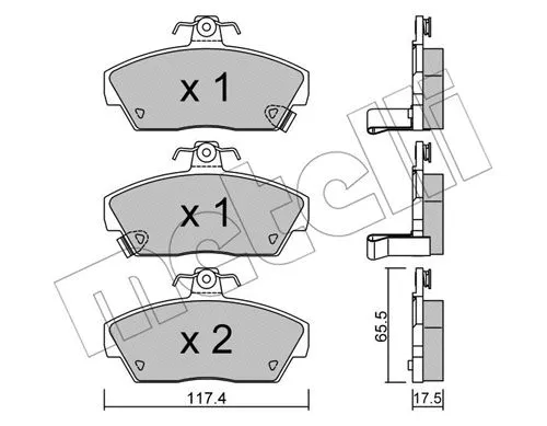 Brake Pad Set, disc brake (22-0119-0)