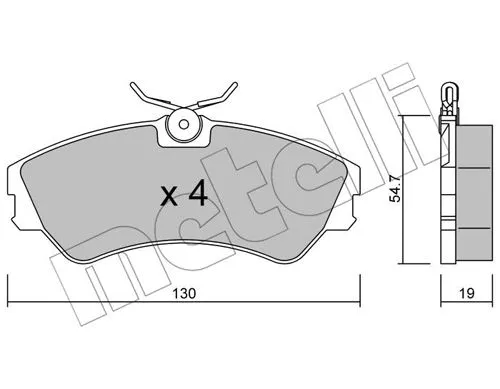 Brake Pad Set, disc brake (22-0162-0)