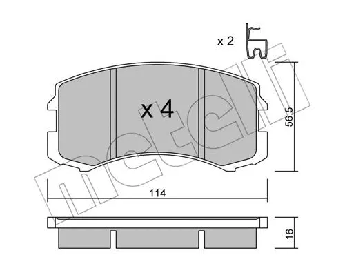 Brake Pad Set, disc brake (22-0736-0)