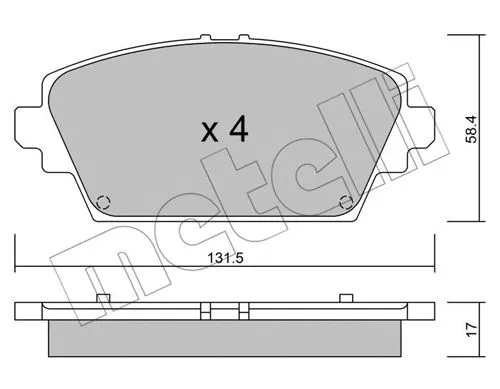Brake Pad Set, disc brake (22-0464-0)