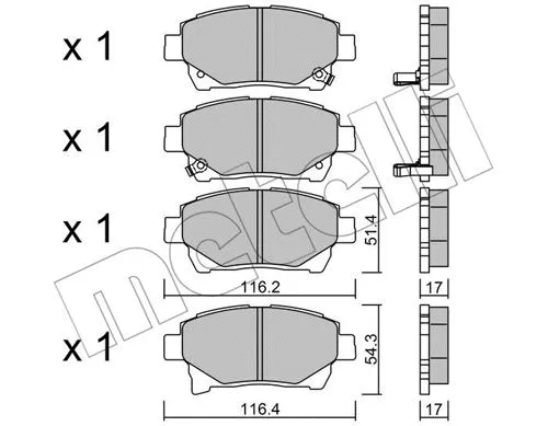 Brake Pad Set, disc brake (22-0877-0)