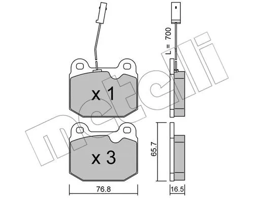Brake Pad Set, disc brake (22-0013-2)