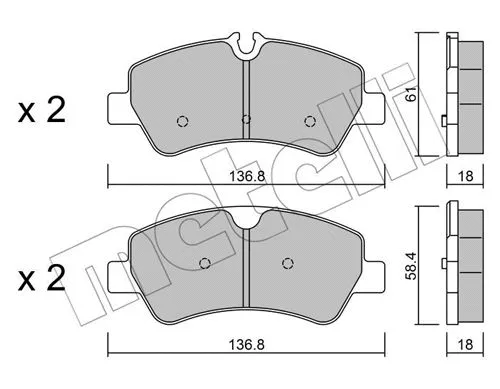 Brake Pad Set, disc brake (22-0991-0)