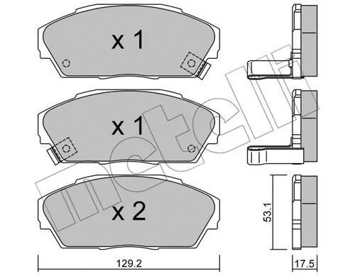 Brake Pad Set, disc brake (22-0171-0)