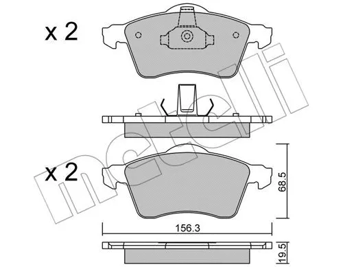 Brake Pad Set, disc brake (22-0263-0)