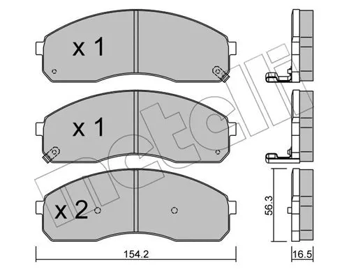 Brake Pad Set, disc brake (22-0374-0)