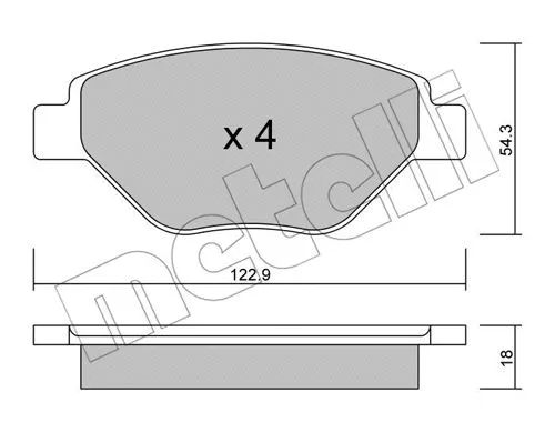 Brake Pad Set, disc brake (22-0543-0)