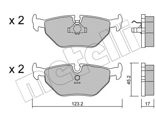 Brake Pad Set, disc brake (22-0125-0)