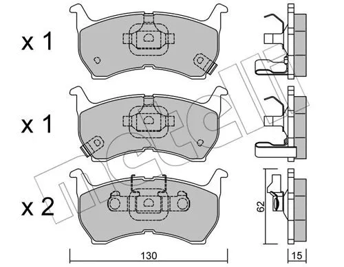 Brake Pad Set, disc brake (22-0231-1)