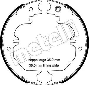 Brake Shoe Set, parking brake (53-0524)
