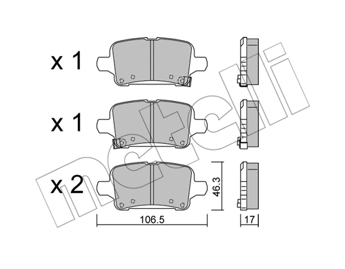 Brake Pad Set, disc brake (22-1180-0)