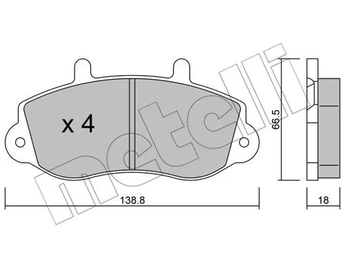 Brake Pad Set, disc brake (22-0264-0)