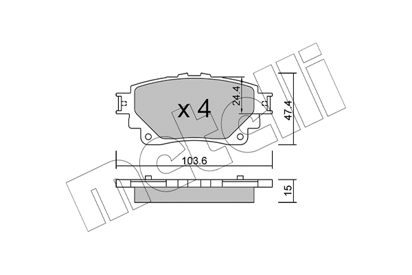 Brake Pad Set, disc brake (22-1290-0)