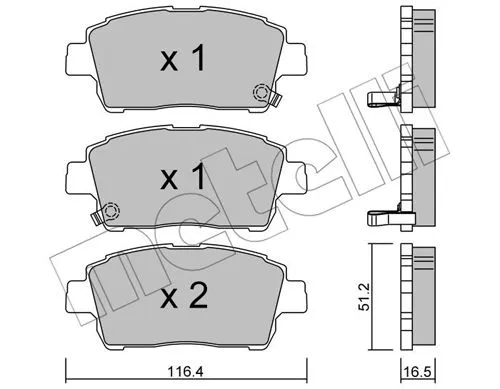 Brake Pad Set, disc brake (22-0423-0)