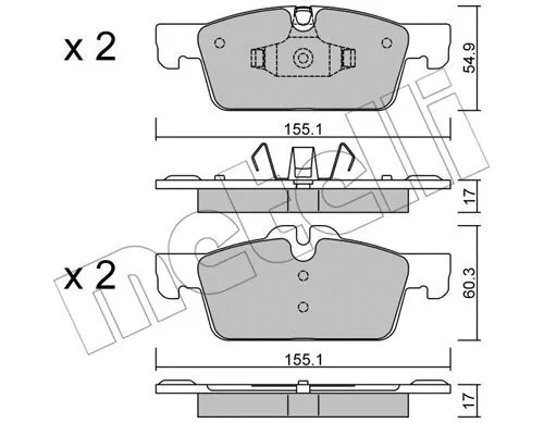 Brake Pad Set, disc brake (22-0916-0)