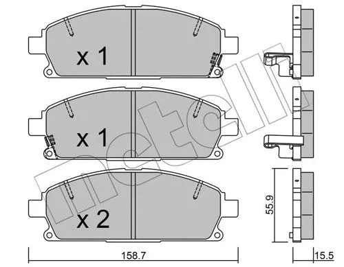 Brake Pad Set, disc brake (22-0406-2)
