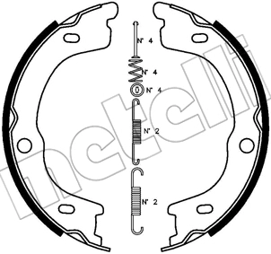 Brake Shoe Set, parking brake (53-0740K)