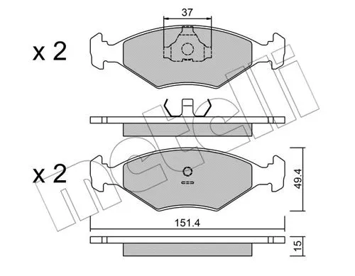 Brake Pad Set, disc brake (22-0057-5)