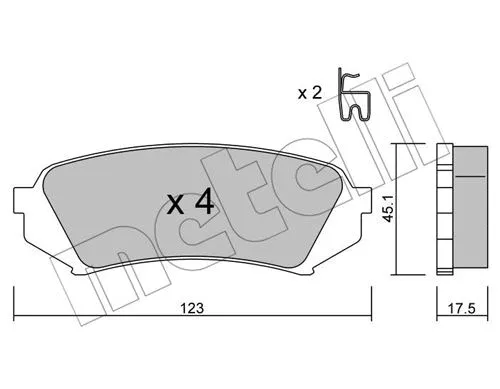 Brake Pad Set, disc brake (22-0453-0)