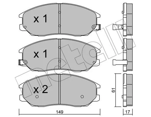 Brake Pad Set, disc brake (22-0633-0)