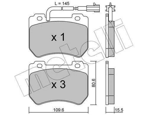 Brake Pad Set, disc brake (22-0848-0)