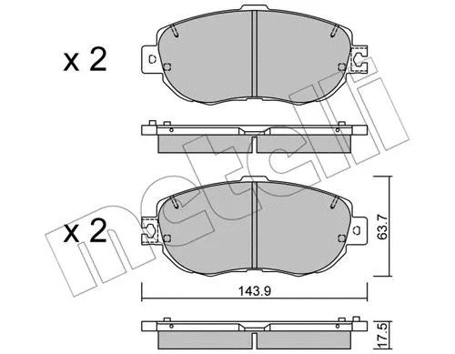 Brake Pad Set, disc brake (22-0756-1)