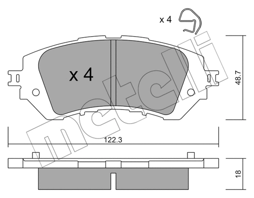 Brake Pad Set, disc brake (22-1219-0)