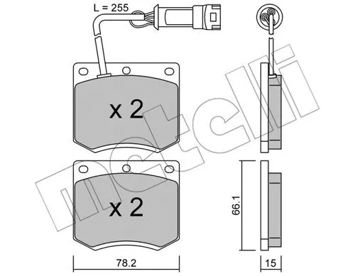 Brake Pad Set, disc brake (22-0023-1)