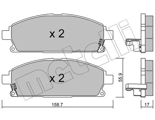 Brake Pad Set, disc brake (22-0406-1)