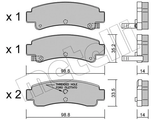 Brake Pad Set, disc brake (22-0402-0)