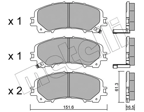 Brake Pad Set, disc brake (22-1082-0)