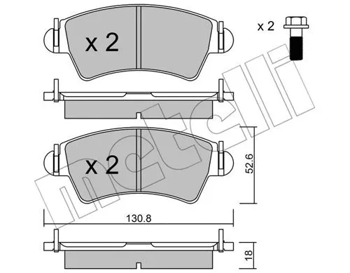 Brake Pad Set, disc brake (22-0313-1)