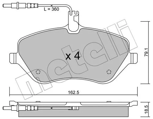 Brake Pad Set, disc brake (22-0601-0)