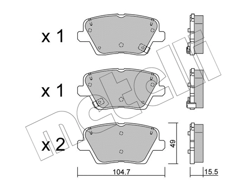 Brake Pad Set, disc brake (22-1243-0)