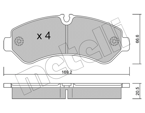 Brake Pad Set, disc brake (22-1276-0)