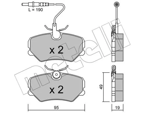 Brake Pad Set, disc brake (22-0099-0)