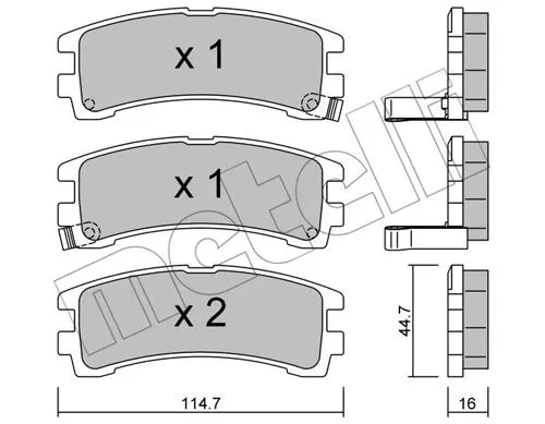 Brake Pad Set, disc brake (22-0408-0)