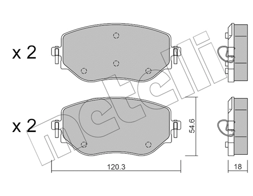 Brake Pad Set, disc brake (22-1225-0)