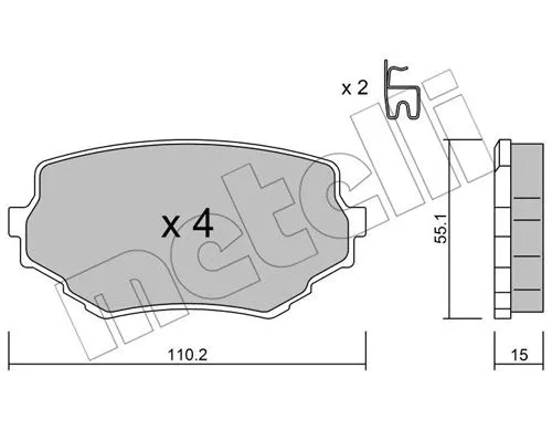 Brake Pad Set, disc brake (22-0249-0)