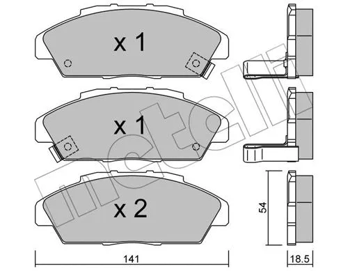 Brake Pad Set, disc brake (22-0385-0)