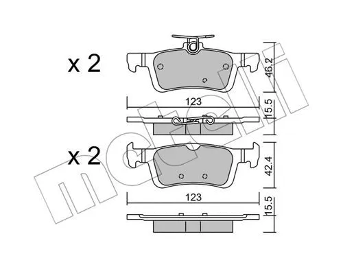 Brake Pad Set, disc brake (22-0986-0)