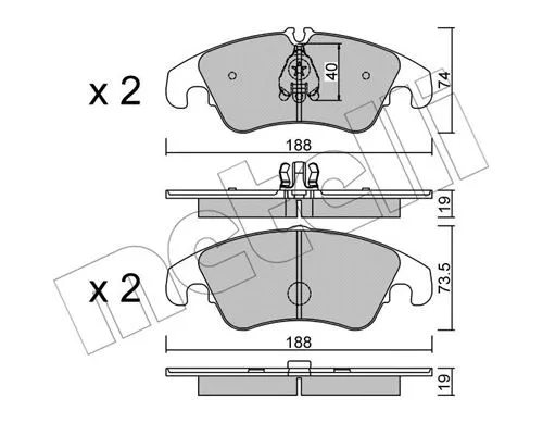 Brake Pad Set, disc brake (22-0775-6)