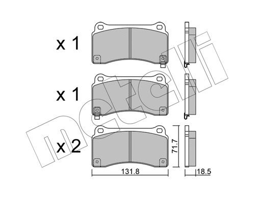 Brake Pad Set, disc brake (22-1157-0)