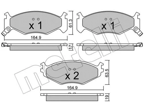 Brake Pad Set, disc brake (22-0289-0)